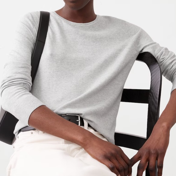 Banana Republic Factory Forever Crewneck Sweater Size Medium Heather Grey - Picture 1 of 7